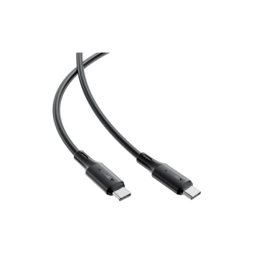 Дата кабель USB-C to USB-C 1.2m 3A 60W silicone black Acefast (6974316284161)