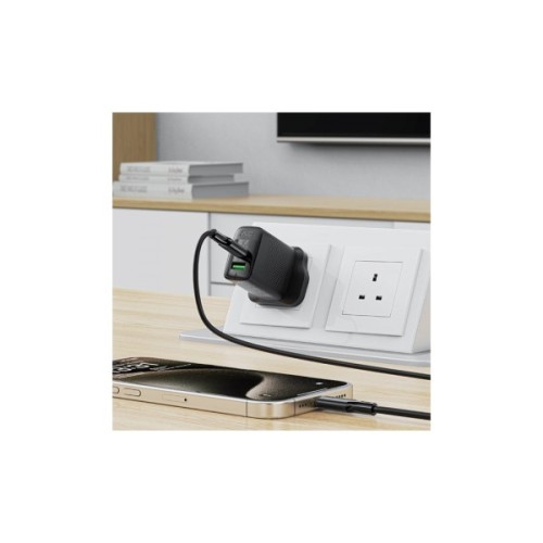 Дата кабель USB-C to USB-C 1.2m 3A 60W silicone black Acefast (6974316284161)