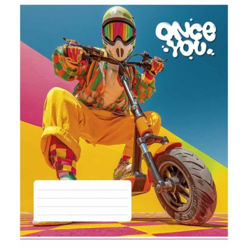 Зошит Школярик Once You 48 аркушів клітинка (048-3604K)