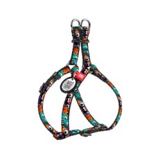 Шлея для котів WAUDOG Nylon з QR паспортом "Зубасті монстри" пластиковий фастекс XS (319-4048)