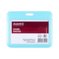 Бейдж Axent слайдер горизонтальний, 85х54мм ,блакитний (4500H-22-A)