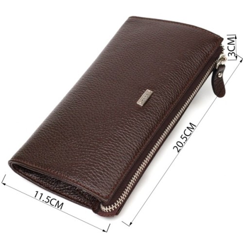 Гаманець Bond Accessories З натуральної шкіри флотар Коричнева (22051)