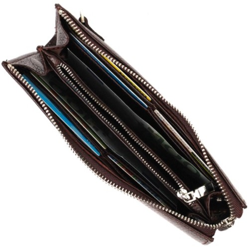 Гаманець Bond Accessories З натуральної шкіри флотар Коричнева (22051)