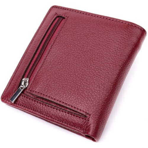 Гаманець ST Leather З натуральної шкіри Бордовий (19467)