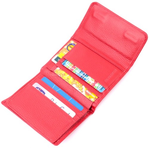 Гаманець ST Leather З натуральної шкіри Червоний (19482)