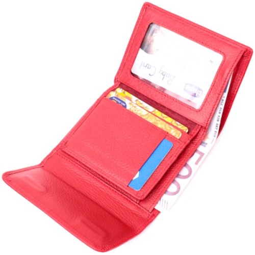 Гаманець ST Leather З натуральної шкіри Червоний (19482)