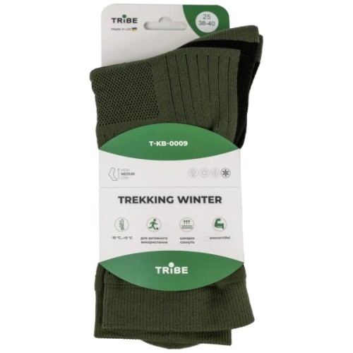 Шкарпетки Tribe Trekking Winter olive 44-46 (T-KB-0009-olive-44-46)