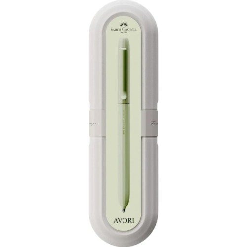 Ручка кулькова Faber-Castell поворотна серії AVORI Fresh Breeze, колір корпусу салатовий, синя М (0,7 мм) (33066)