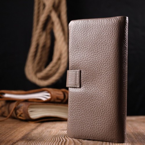 Портмоне Karya З натуральної шкіри Бежеве (20998)