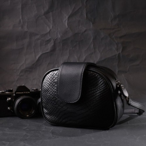 Сумка Vintage З натуральної шкіри Чорна (22354)