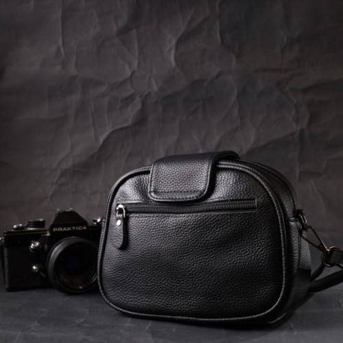 Сумка Vintage З натуральної шкіри Чорна (22354)