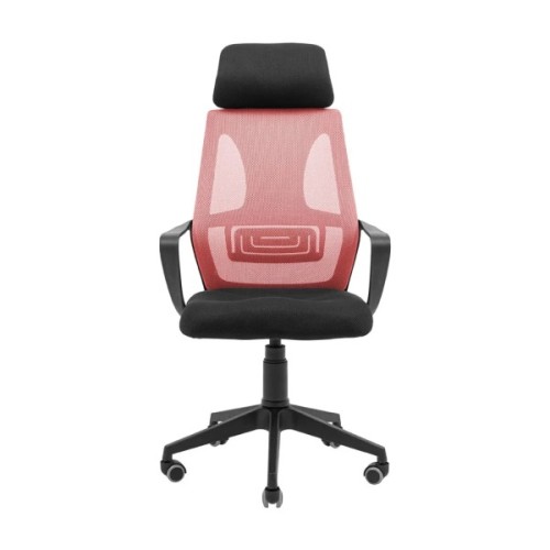 Офісне крісло Richman Профі Пластик Піастра Сітка чорна + червона (ADD0003191)