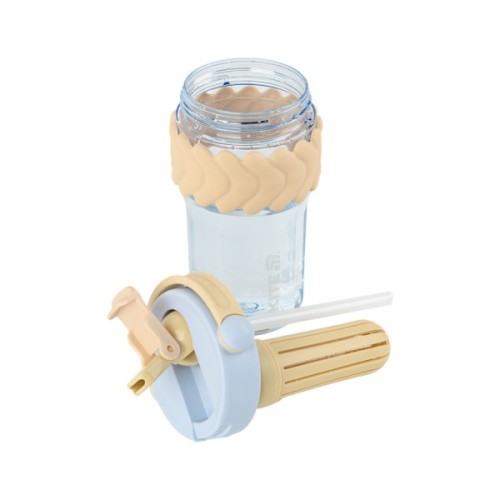 Пляшка для води Kite 700 мл бежево-блакитний (K25-1230-1)