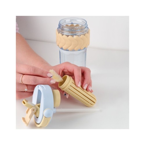 Пляшка для води Kite 700 мл бежево-блакитний (K25-1230-1)