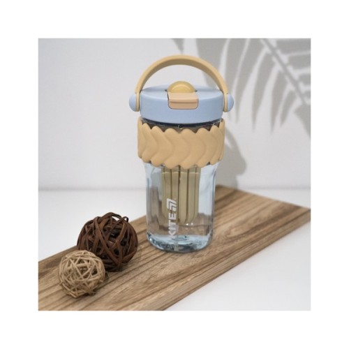 Пляшка для води Kite 700 мл бежево-блакитний (K25-1230-1)