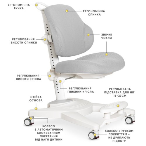 Дитяче крісло Mealux Gravity Grey (Y-612 G)