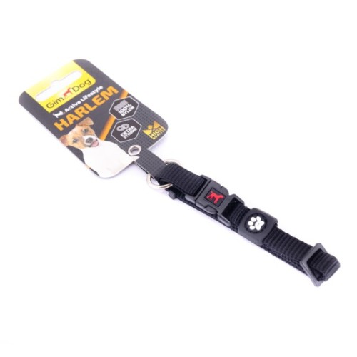 Нашийник для тварин GimDog Harlem нейлон 46-66 см/25 мм чорний (8009632058696)