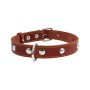 Нашийник для тварин Collar одинарний з прикрасами Ш 20 мм Д 32-40 см коричневий (01356)
