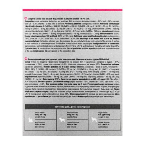 Вологий корм для собак Pet Chef З куркою 415 г (4820255193663)