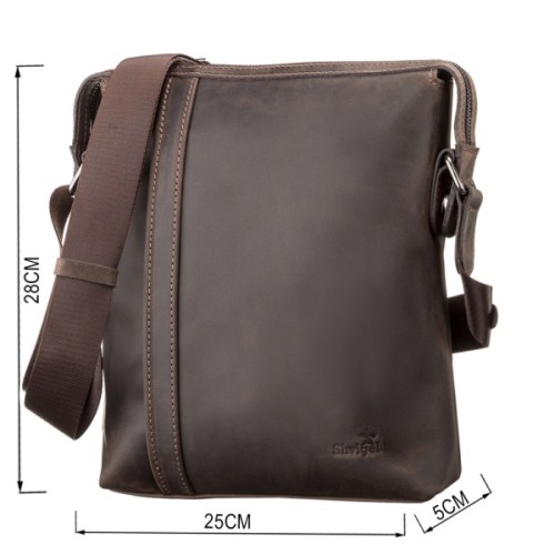 Сумка Shvigel Шкіряна Коричнева (11099)