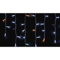 Гірлянда Delux ICICLE 100LED 2x0.7 м Жовтий flash Білий/Білий IP44 (90015181)