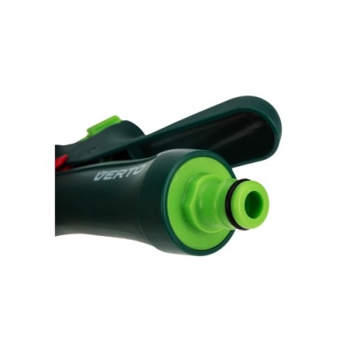 Пістолет для поливу Verto пістолетний, 1/2"-3/4", регулювання напору / розпилу води, тримач двокомпонентний (15G716)