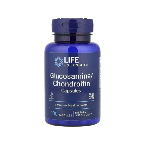 Вітамінно-мінеральний комплекс Life Extension Глюкозамін та хондроїтин, Glucosamine & Chondroitin, 100 капсул (LEX-52210)