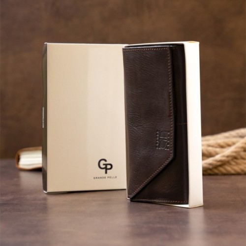 Портмоне Grande Pelle Шоколадне (11317)