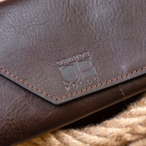 Портмоне Grande Pelle Шоколадне (11317)