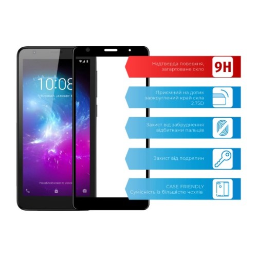 Скло захисне ACCLAB Full Glue ZTE Blade L8 (1283126508899)