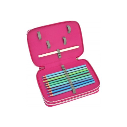 Пенал Cool For School 2 відділення з відворотами Рожевий (CF87274)