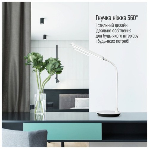 Настільна лампа ColorWay Portable & Flexible 360, 4W, з вбудованим акумулятором 1800 mAh (CW-DL12FB-W)