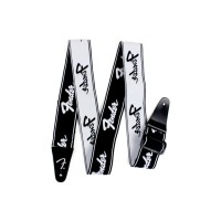 Ремінь для гітари Fender Strap 2" Weighless Running Logo Black/White (229406)