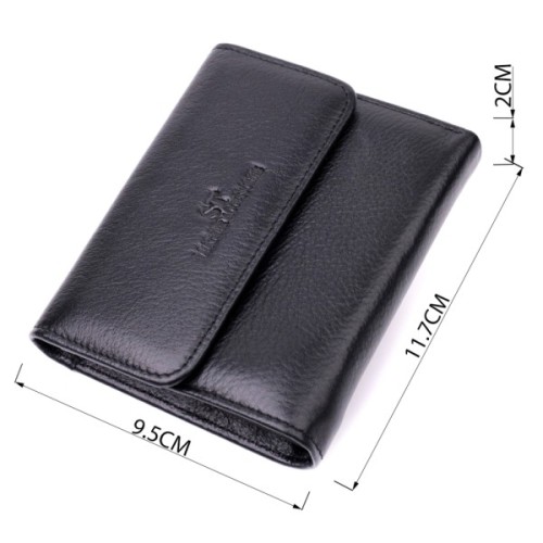 Гаманець ST Leather З натуральної шкіри Чорний (19494)