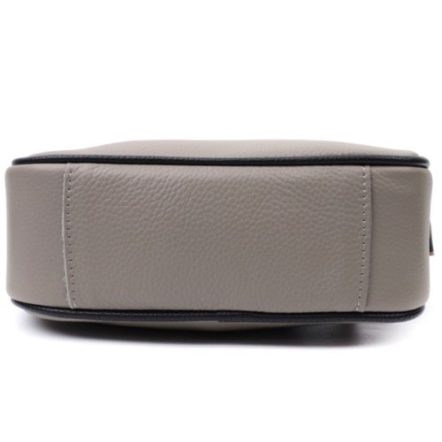 Сумка Vintage Жіноча з вишивкою на лицьовій стороні з натуральної шкіри Сіра (22626)