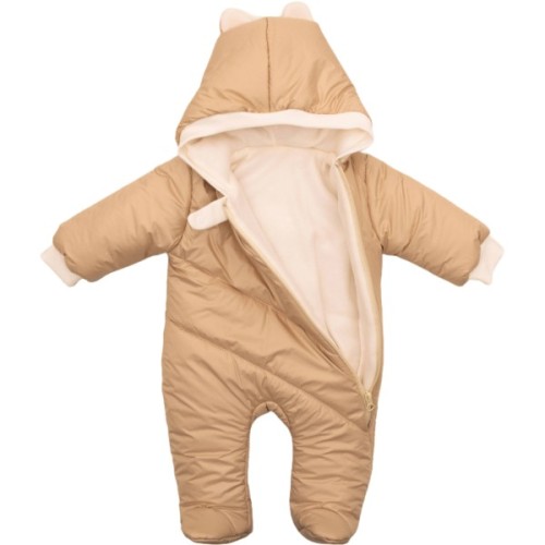 Комбінезон дитячий HAPPY TOT утеплений на блискавці (755-62-beige)