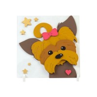 Набір для творчості Rosa Talent Картина 3D Песик ДВП ґрунтоване 18х18 см (4823098535683)