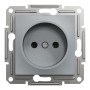 Розетка Schneider Electric ASFORA без заземлення сталь (EPH3000162)