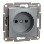 Розетка Schneider Electric ASFORA без заземлення сталь (EPH3000162)
