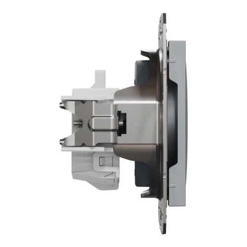 Розетка Schneider Electric ASFORA без заземлення сталь (EPH3000162)