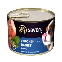 Консерви для собак Savory Dog All breeds Puppy з кроликом 200 г (4820232630570)