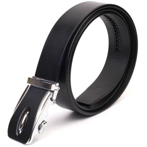 Ремінь Vintage З пряжкою автомат з натуральної шкіри Чорний (21465)