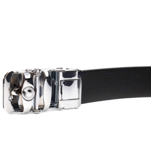 Ремінь Vintage З пряжкою автомат з натуральної шкіри Чорний (21465)