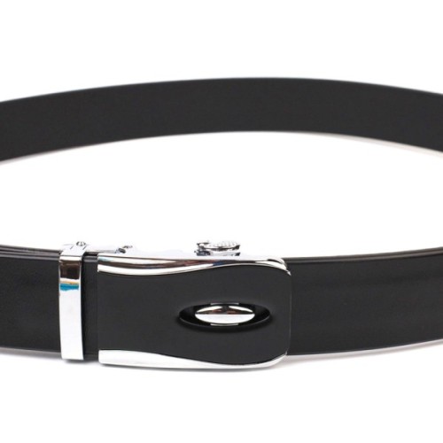 Ремінь Vintage З пряжкою автомат з натуральної шкіри Чорний (21465)