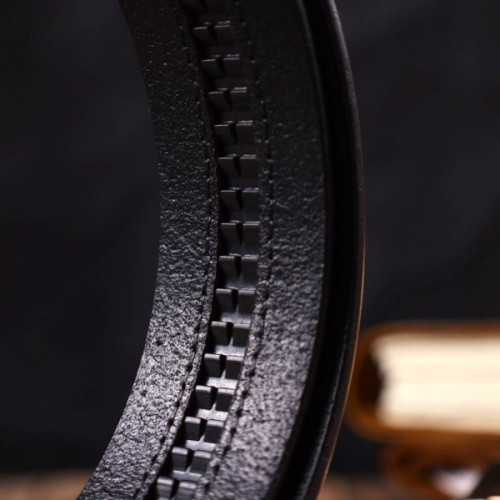 Ремінь Vintage З пряжкою автомат з натуральної шкіри Чорний (21465)