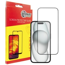 Скло захисне Dengos Full Glue iPhone 15 Pro (black) (TGFG-320)