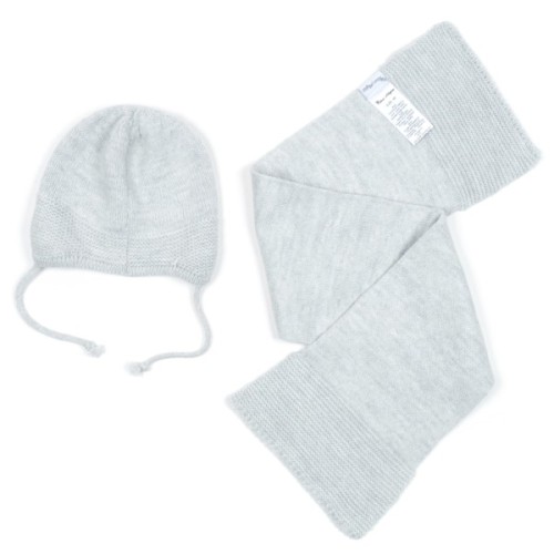 Шапка дитяча Na з шарфом (NA 1177-50-gray)