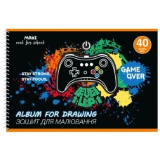 Альбом для малювання Maxi А4 на спіралі 40 аркушів, 100г/м2 (MX60932)