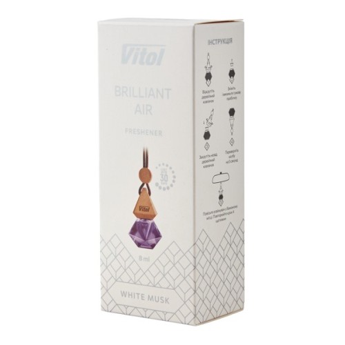Ароматизатор для автомобіля VITOL Air White Musk 8мл (VBA05)