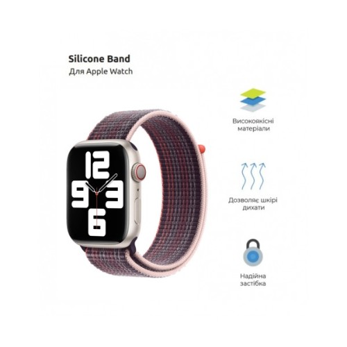 Ремінець до смарт-годинника Armorstandart Nylon Band для Apple Watch 42 (Series 11-10)/41/40/38 Berry Purple (ARM74212)